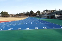 神奈川県立 体育センター陸上競技場トラックをオーバーレイ改修
