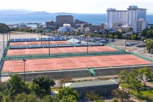 県内最大規模の長浜市民庭球場で平成27年第70回天皇賜杯・皇后賜杯全日本ソフトテニス選手権大会開催