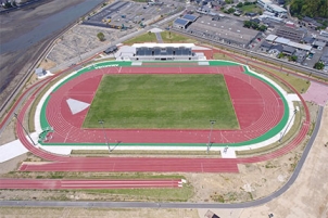 天草市スポーツ拠点施設として第3種公認陸上競技場誕生
