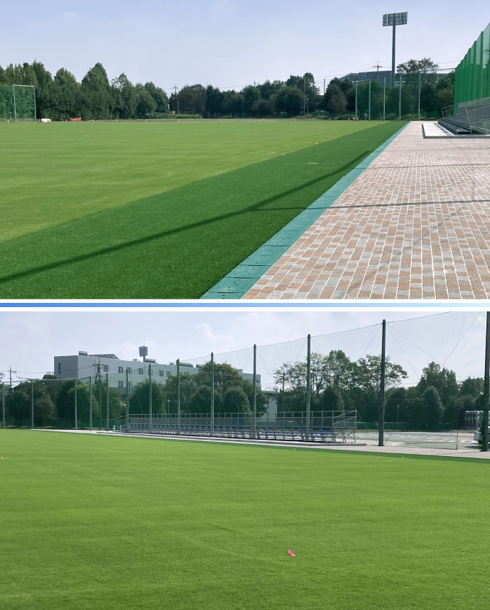埼玉県営 熊谷スポーツ文化公園　西グラウンド　天然芝全面改修