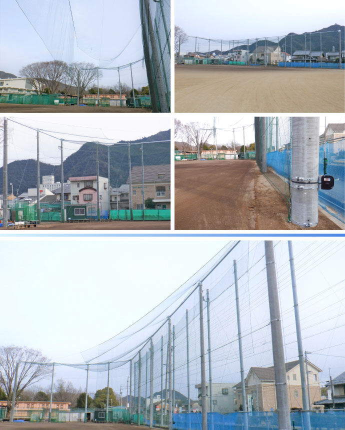 2023年2月岐阜県立長良高等学校 防球ネット改修