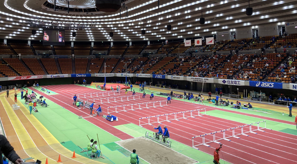 日本選手権・室内競技 大阪大会開催 当社陸上部から3名出場