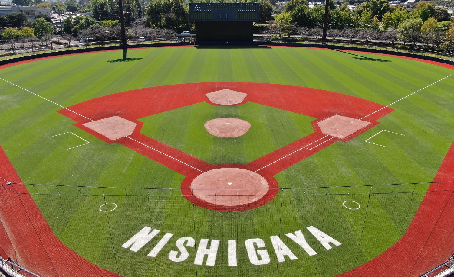 静岡市西ケ谷総合運動場野球場の人工芝を全面張替改修