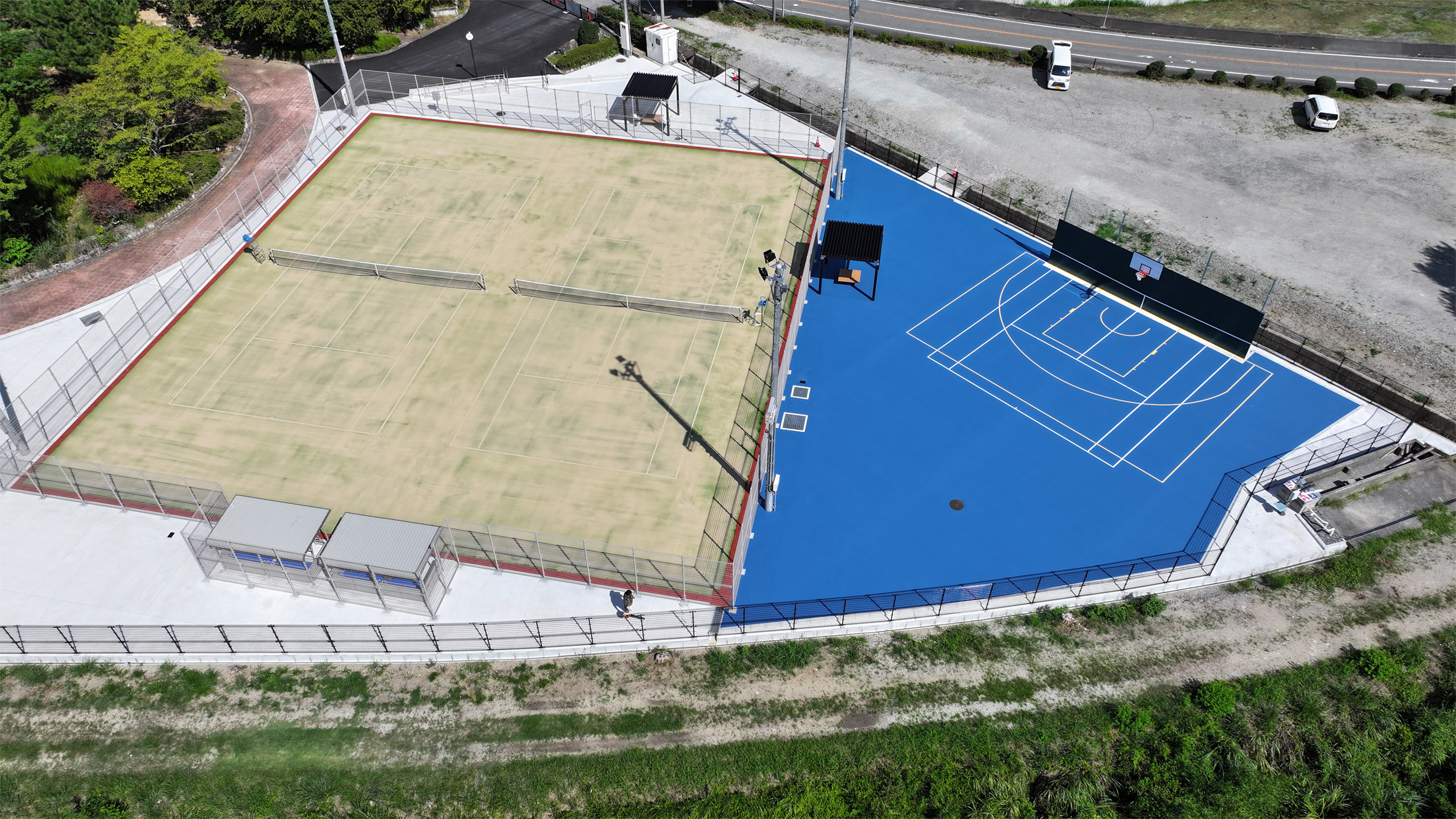 丹波市 漢方の里総合運動公園 テニスコート、3x3