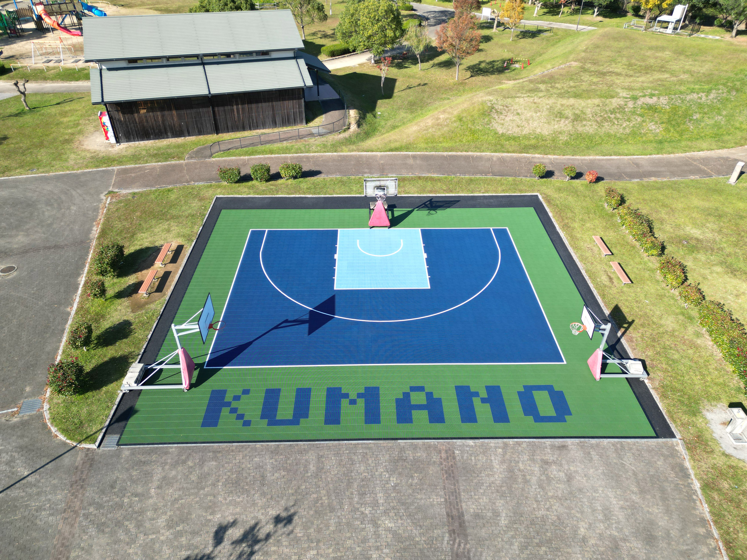 熊野市山崎運動公園3x3バスケコート