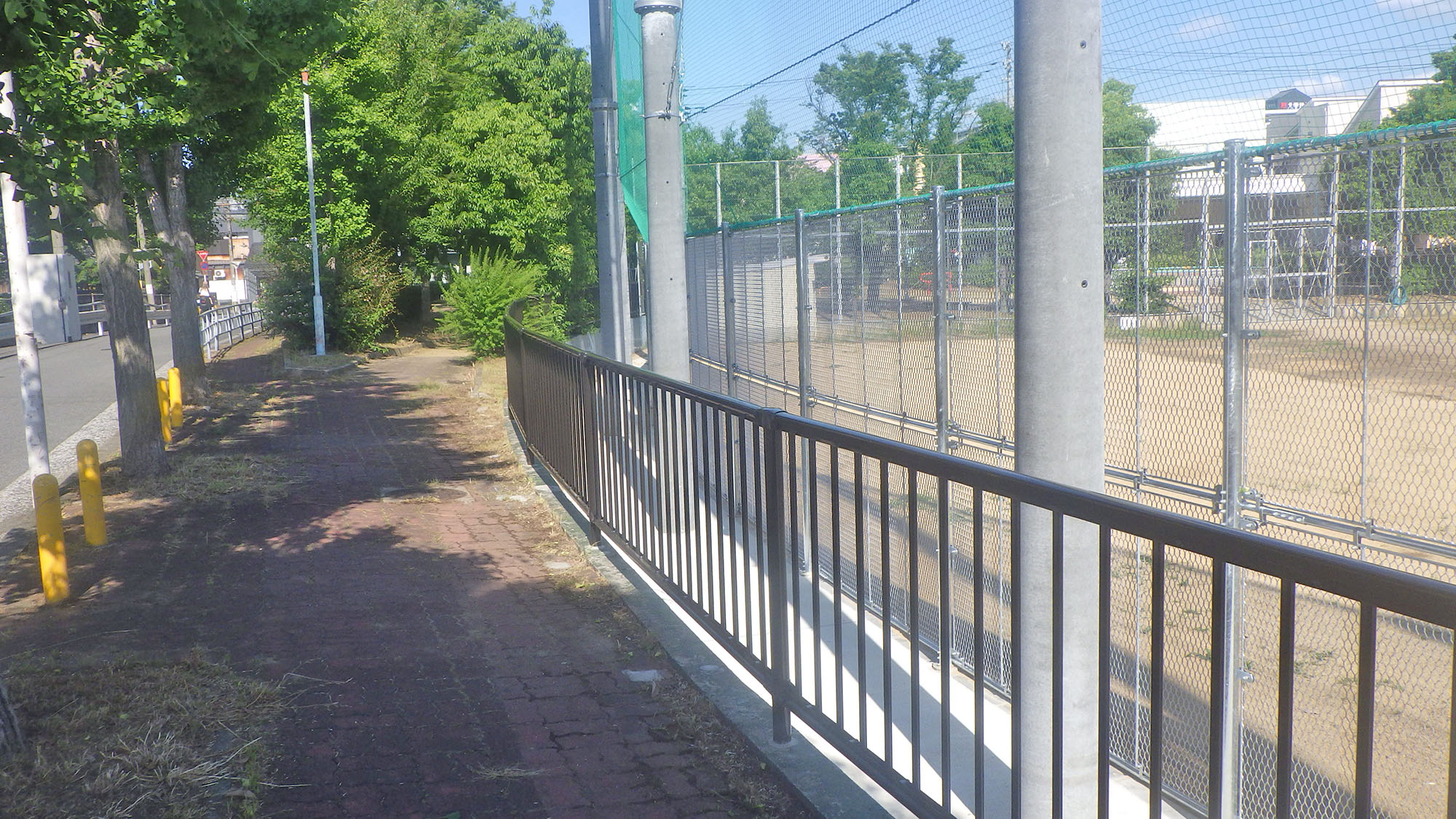 出戸池公園グラウンド（野球場）防護柵